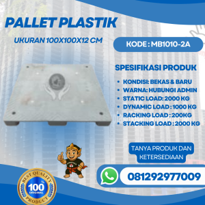 Pallet-Plastik-Baru-Bekas-100x100x12-MB1010-2A