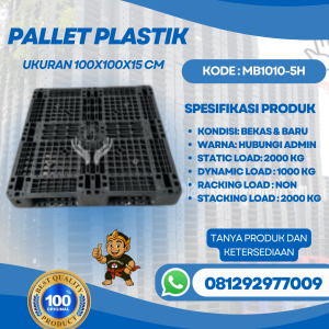 Pallet-Plastik-Baru-Bekas-100x100x15-MB1010-5H