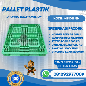 Pallet-Plastik-Baru-Bekas-100x110x15-MB1011-5H