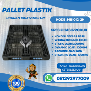 Pallet-Plastik-Baru-Bekas-100x120x12-MB1012-2H