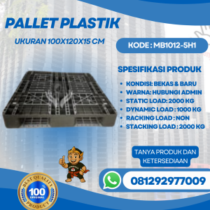 Pallet Plastik Baru & Bekas 100x120x15 [MB1012-5H1]