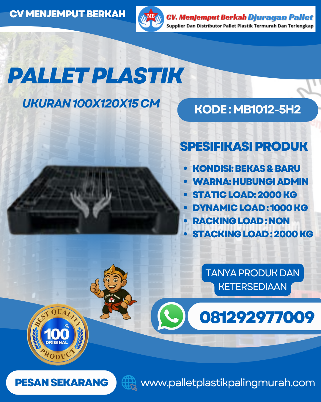 Pallet-Plastik-Baru-Bekas-100x120x15-MB1012-5H2