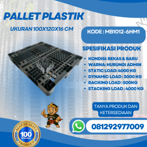 Pallet-Plastik-Baru-Bekas-100x120x16-MB1012-6HM1