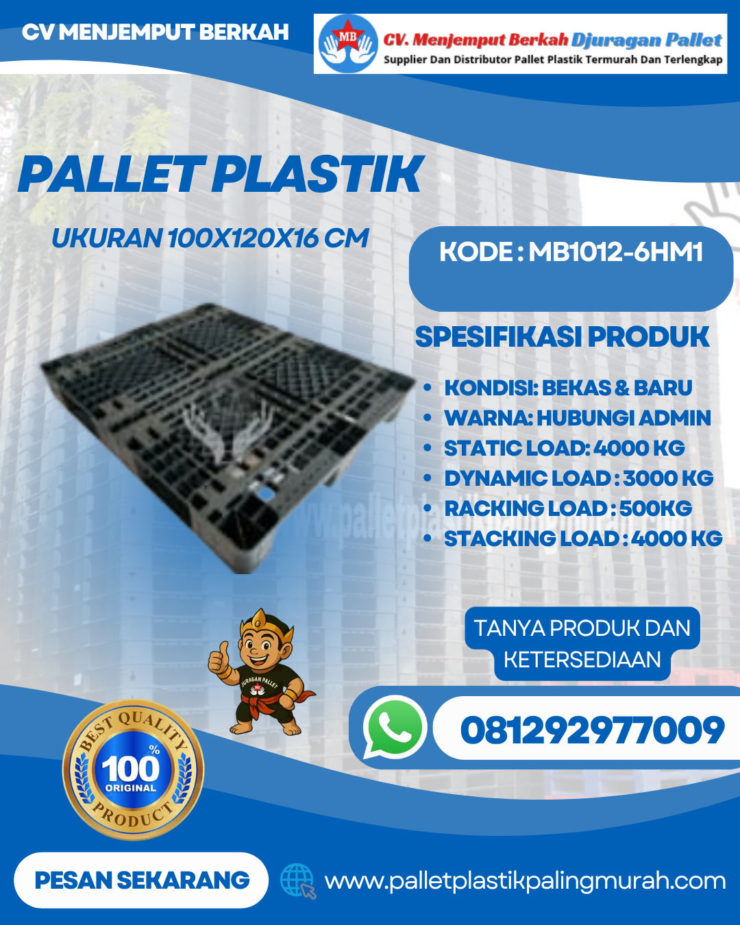 Pallet-Plastik-Baru-Bekas-100x120x16-MB1012-6HM1