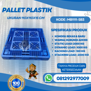 Pallet-Plastik-Baru-Bekas-110x110x15-MB1111-5B3