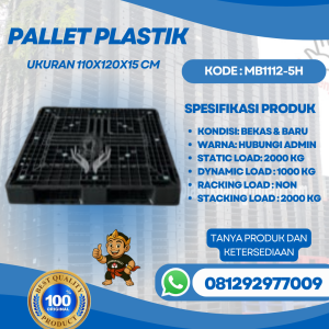 Pallet Plastik Baru & Bekas 110x120x15 [MB1112-5H]