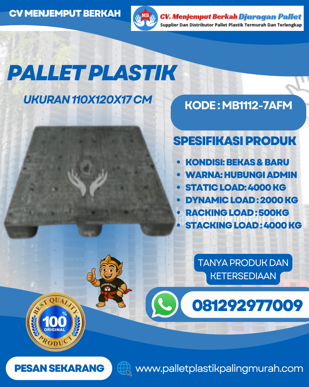 Pallet-Plastik-Baru-Bekas-110x120x17-MB1112-7AFM