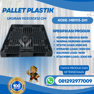 Pallet Plastik Baru & Bekas 110x130x12 [MB1113-2H1]