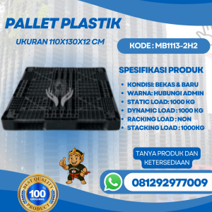 Pallet-Plastik-Baru-Bekas-110x130x12-MB1113-2H2