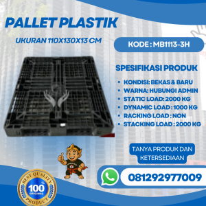 Pallet Plastik Baru & Bekas 110x130x13 [MB1113-3H]