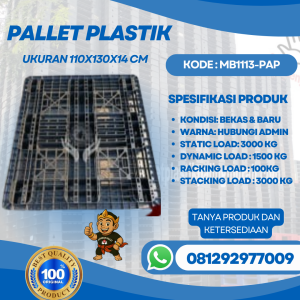 Pallet Plastik Baru & Bekas 110x130x14 [MB1113-PAP]