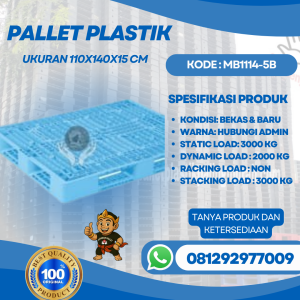 Pallet Plastik Baru & Bekas 110x140x15 [MB1114-5B]