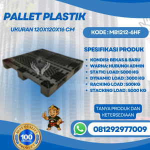 Pallet-Plastik-Baru-Bekas-120x120x16-MB1212-6HF
