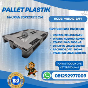 Pallet Plastik Baru & Bekas 80x120x15 [MB8012-5AM]