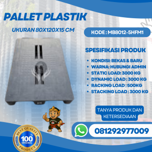 Pallet Plastik Baru & Bekas 80x120x15 [MB8012-5HFM1]