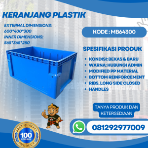 Keranjang Plastik Bekas & Baru Ukuran 56x36x28cm - MB64300