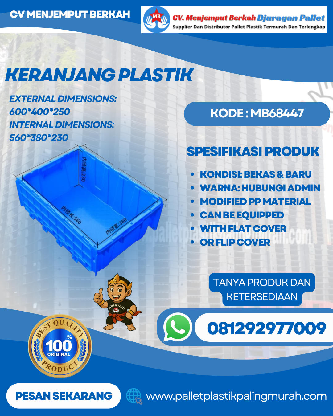 Keranjang Plastik (9) Baru & Bekas MB68447