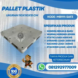 Pallet Plastik Baru & Bekas 110x110x15 [MB1111-5AF3]